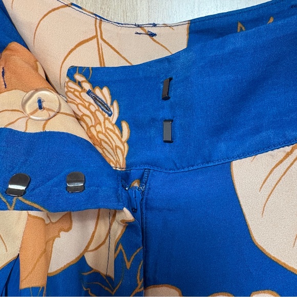 NWT Farm Rio x Anthropologie Floral Satin Wide-Leg Trousers - Size XS - Picture 5 of 11